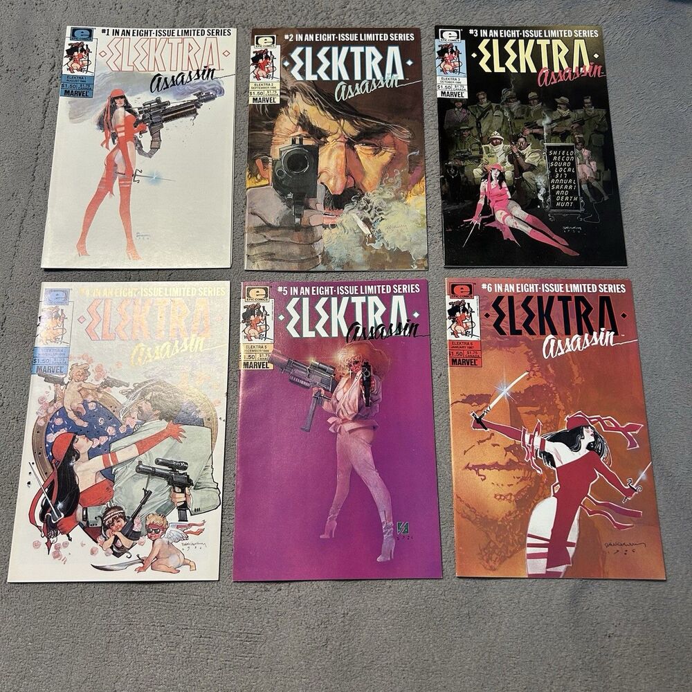 ELEKTRA ASSASSIN #1-8 & ROOT OF EVIL #1-4 Complete Series Lot Frank Miller